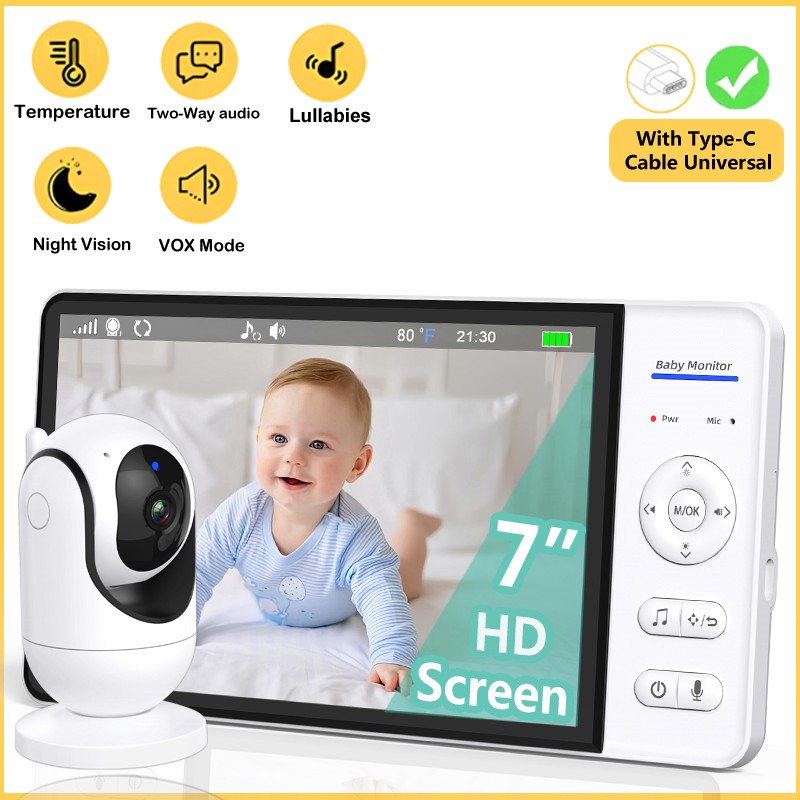 Baby Monitor Sensor - No WiFi 7 Inch Baby Monitor