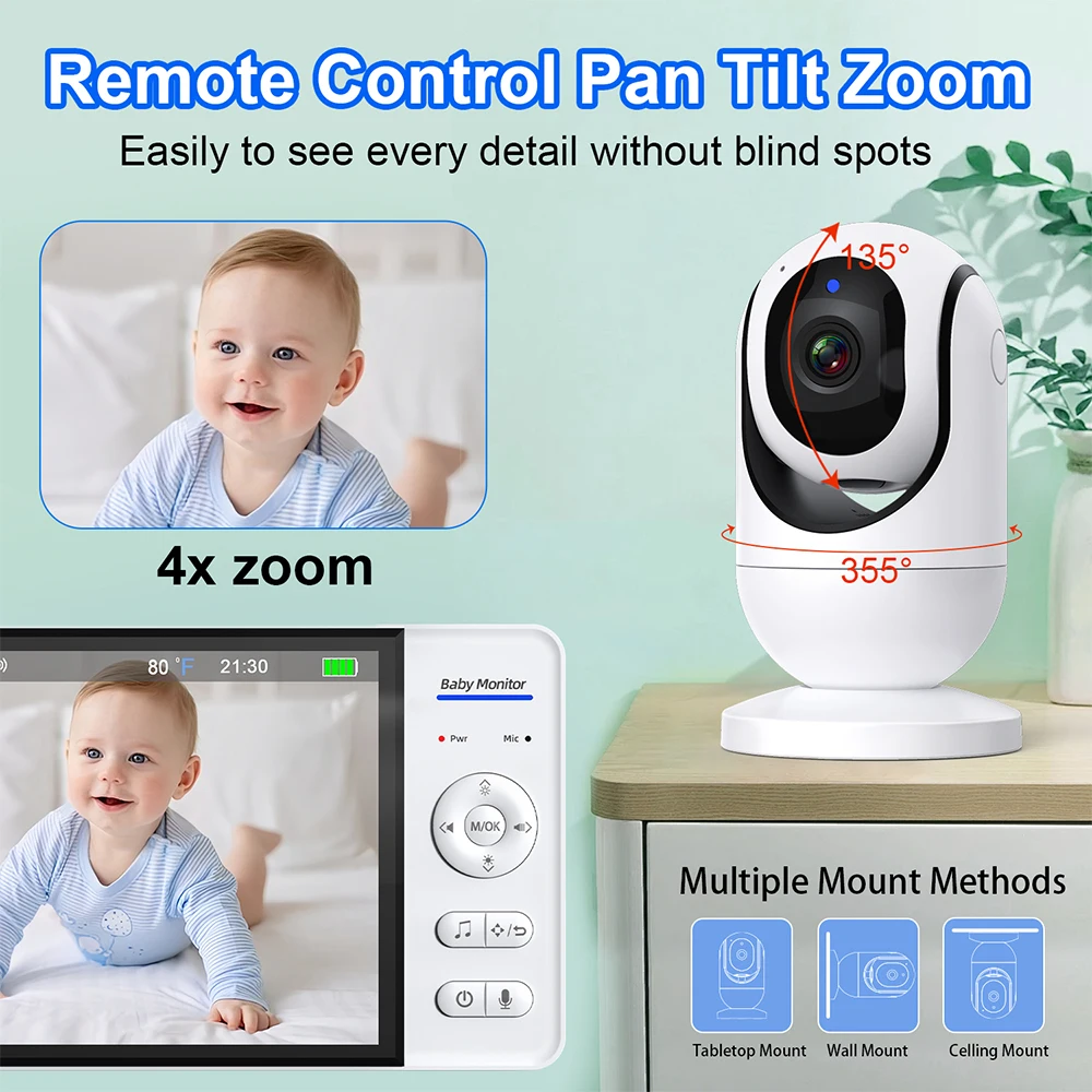 No WiFi 7 Inch Baby Monitor 2- - Baby Monitor Sensor review and price