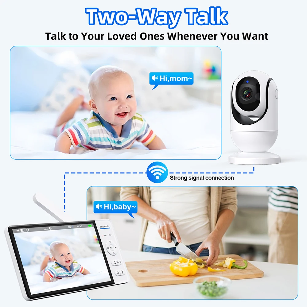 No WiFi 7 Inch Baby Monitor 2- - Baby Monitor Sensor review and price